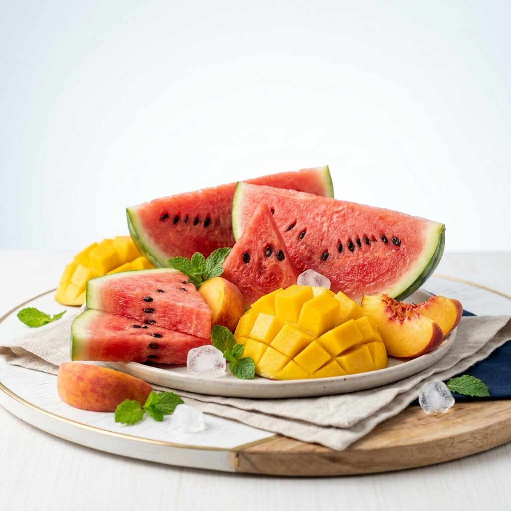 Mango Peach Watermelon ice