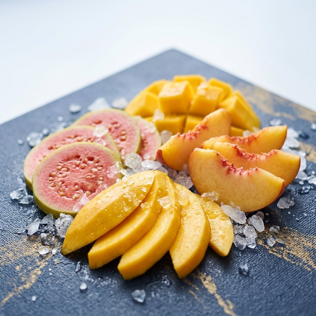 Mango Peach Guava ice